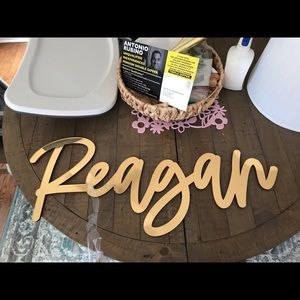 Reagan gold name sign